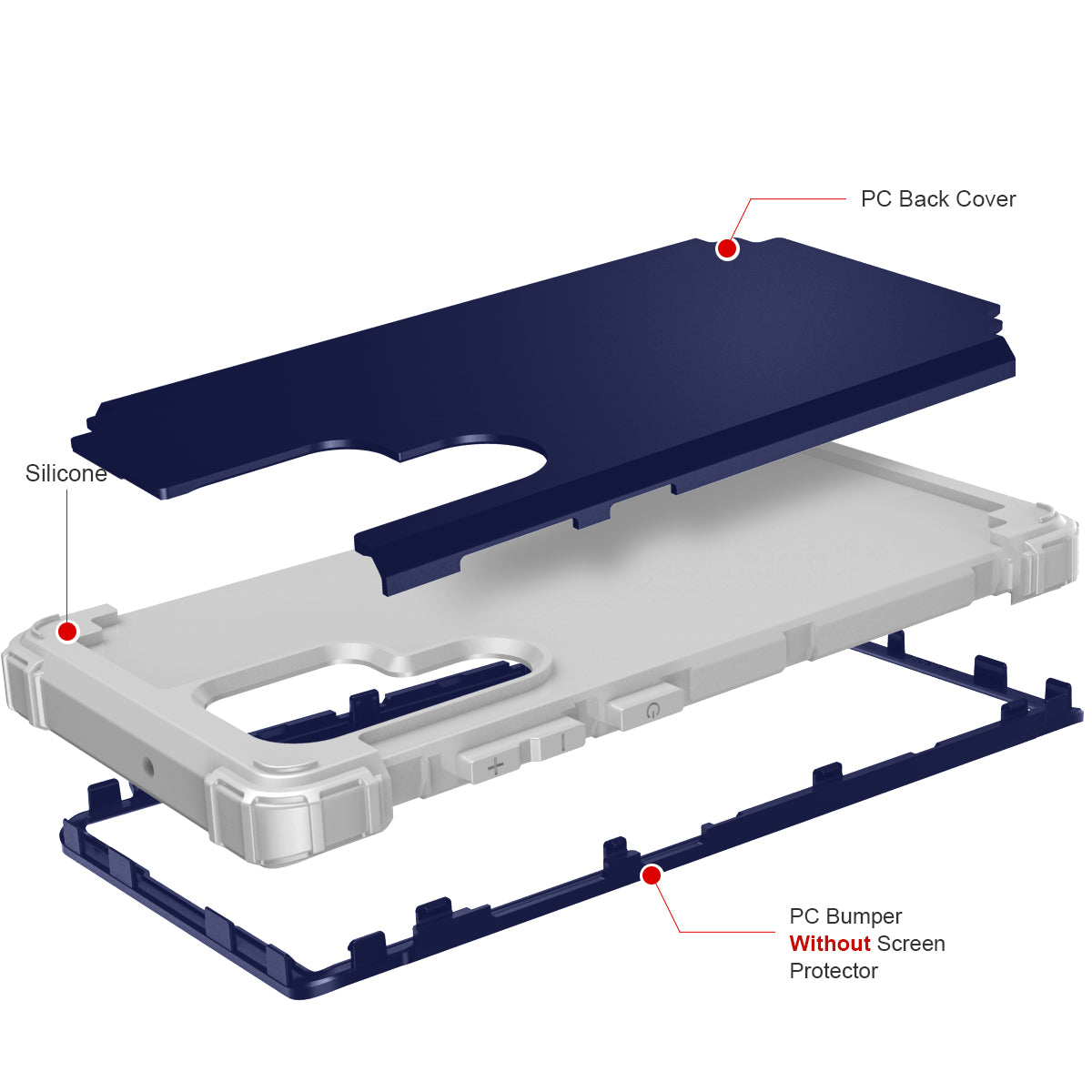 For Samsung Galaxy S23 Ultra Hard Plastic Silicone Phone Case Shockproof Cell Phone Cover For Samsung Galaxy S23 Ultra Hard Plastic Silicone Phone Case Shockproof Cell Phone Cover